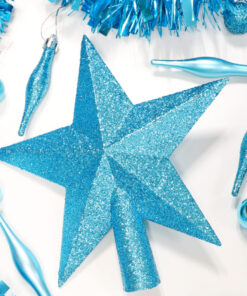 Alternative view of Christmas Concepts® 20cm Glitter Tree Top Star Decoration – Christmas Tree Topper (Turquoise)