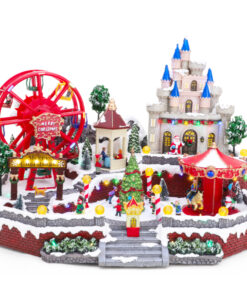 Christmas Concepts® 60cm (2ft) Giant Musical LED Animated Theme Park – Christmas Village – Plays 8 Christmas Melodies