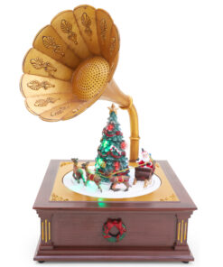 Vintage Record Player with Music and Lights