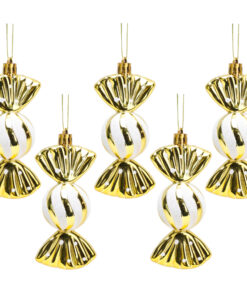 Christmas Concepts® Pack of 5-110mm Large Sweet Shaped Baubles - Shiny & Glitter Decorated - Christmas Baubles (Gold)