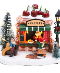Christmas Concepts® LED Light Up Christmas Village Scene - 8" / 20cm (Waffle Shop)