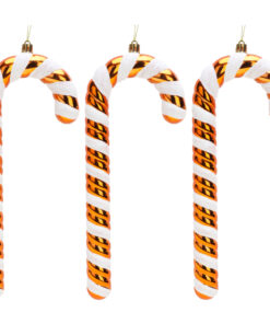 Christmas Concepts® Pack of 3–250mm Extra Large Candy Cane Baubles – Shiny & Glitter Decorated – Christmas Decorations (Copper)
