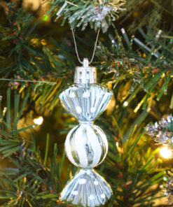 Alternative view of Christmas Concepts® Pack of 6-8cm Mini Sweet Shaped Baubles – Shiny & Glitter Decorated – Christmas Tree Decorations (Mint Green)