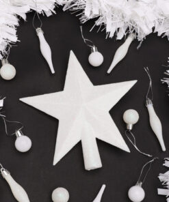 Alternative view of Christmas Concepts® 20cm Glitter Tree Top Star Decoration – Christmas Tree Topper (White)