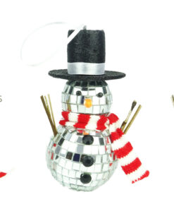 Alternative view of Christmas Concepts® Pack Of 3 14cm Mirror Snowman With Twig Arms Hanging Christmas Tree Baubles - Christmas Decorations