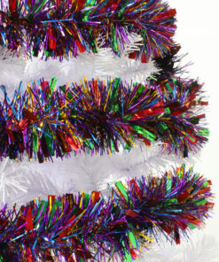 Alternative view of Christmas Concepts® 2 Metre Chunky/Fine Christmas Tinsel - Christmas Decoration Tinsel (Rainbow)