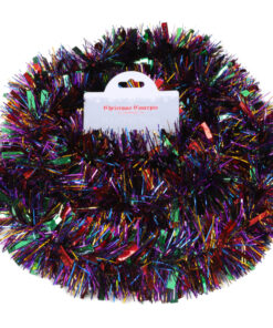 Christmas Concepts® 2 Metre Chunky/Fine Christmas Tinsel - Christmas Decoration Tinsel (Rainbow)