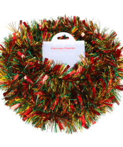 Christmas Concepts® 2 Metre Chunky/Fine Christmas Tinsel - Christmas Decoration Tinsel (Red/Green/Gold)