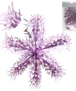 Christmas Concepts® 16” (1.3ft) Large Foil 3D Snowflake Hanging Decoration – Christmas Trimming (Baby Pink)