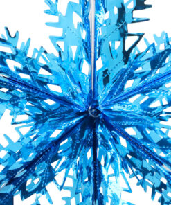 Alternative view of Christmas Concepts® 16” (1.3ft) Large Foil 3D Snowflake Hanging Decoration – Christmas Trimming (Turquoise)