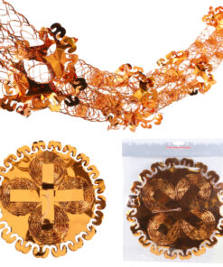 Christmas Concepts® 9ft x 1ft Large Round Foil Garland Festive Hanging Decorations – Christmas Trimming (Copper)