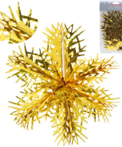 Christmas Concepts® 16” (1.3ft) Large Foil 3D Snowflake Hanging Decoration – Christmas Trimming (Gold)