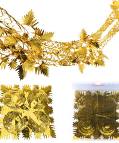 Christmas Concepts® 9ft x 1ft Large Square Foil Garland Festive Hanging Decoration – Christmas Trimming (Gold)