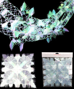 Christmas Concepts® 9ft x 1ft Large Square Foil Garland Festive Hanging Decoration – Christmas Trimming (Iridescent)