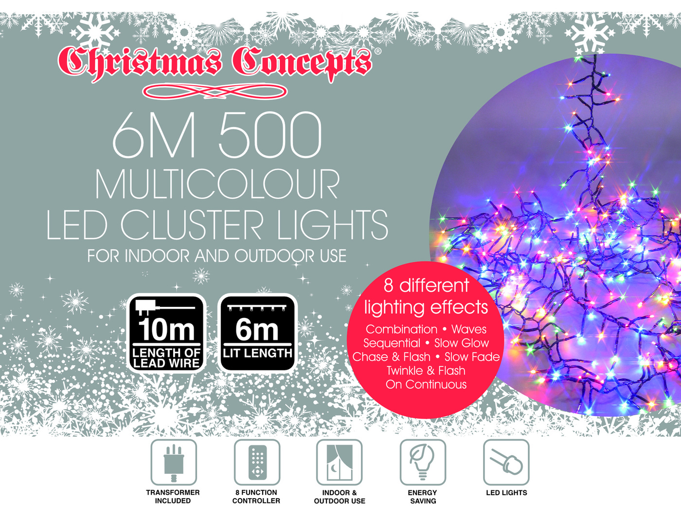 6m outdoor deals christmas lights