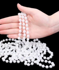 Alternative view of 9ft Christmas Bead Chain - Christmas Bead Garlands - Christmas Decorations (Pearl White)