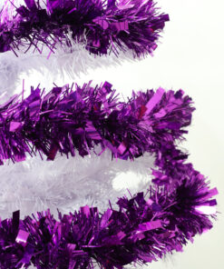 Alternative view of Christmas Concepts® 2 Metre Chunky/Fine Christmas Tinsel - Christmas Decoration Tinsel (Purple)