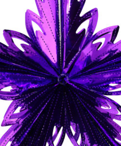 Alternative view of Christmas Concepts® 16” (1.3ft) Large Foil 3D Star Hanging Decoration – Christmas Trimming (Purple)