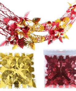 Christmas Concepts® 9ft x 1ft Large Square Foil Garland Festive Hanging Decoration – Christmas Trimming (Red & Gold)