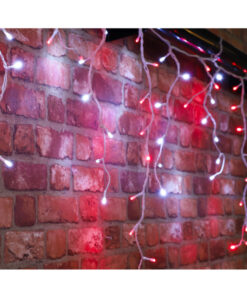 Christmas Concepts® 720 23.8m/78ft Red/White LED Snowing Icicle Lights with Speed Controller - Christmas Outdoor Lighting - Energy Efficient A++
