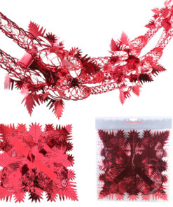 Christmas Concepts® 9ft x 1ft Large Square Foil Garland Festive Hanging Decoration – Christmas Trimming (Red)