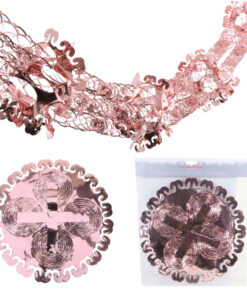 Christmas Concepts® 9ft x 1ft Large Round Foil Garland Festive Hanging Decorations – Christmas Trimming (Rose Gold)