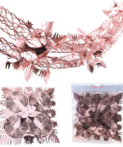 Christmas Concepts® 9ft x 1ft Large Square Foil Garland Festive Hanging Decoration – Christmas Trimming (Rose Gold)