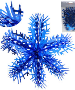 Christmas Concepts® 16” (1.3ft) Large Foil 3D Snowflake Hanging Decoration – Christmas Trimming (Royal Blue)