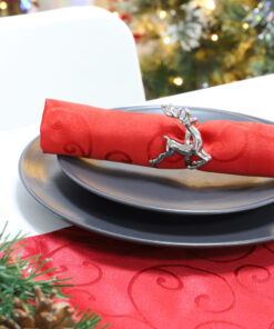 Alternative view of Christmas Concepts® Set of 4 Silver Napkin Rings – Luxury Christmas Serviette Holders – Table Settings (Tree) (Snowflake)