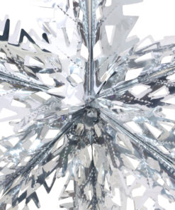 Alternative view of Christmas Concepts® 16” (1.3ft) Large Foil 3D Snowflake Hanging Decoration – Christmas Trimming (Silver)