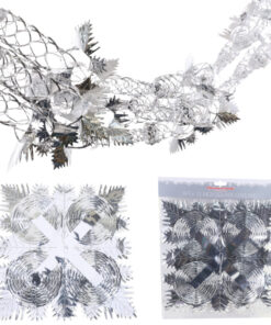 Christmas Concepts® 9ft x 1ft Large Square Foil Garland Festive Hanging Decoration – Christmas Trimming (Silver)