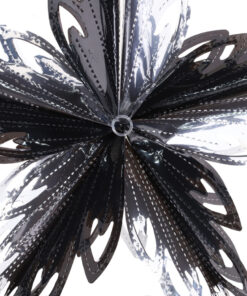 Alternative view of Christmas Concepts® 16” (1.3ft) Large Foil 3D Star Hanging Decoration – Christmas Trimming (Black & Silver)