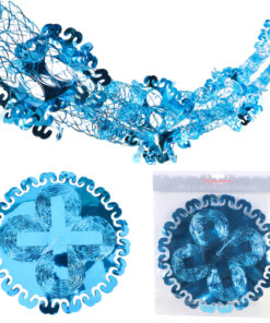 Christmas Concepts® 9ft x 1ft Large Round Foil Garland Festive Hanging Decorations – Christmas Trimming (Turquoise)