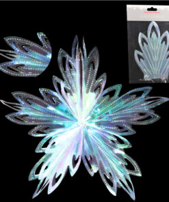 Christmas Concepts® 16” (1.3ft) Large Foil 3D Star Hanging Decoration – Christmas Trimming (Iridescent)