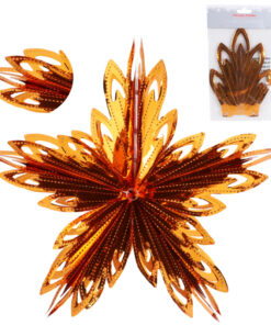 Christmas Concepts® 16” (1.3ft) Large Foil 3D Star Hanging Decoration – Christmas Trimming (Copper)