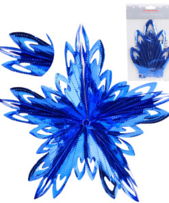 Christmas Concepts® 16” (1.3ft) Large Foil 3D Star Hanging Decoration – Christmas Trimming (Royal Blue)