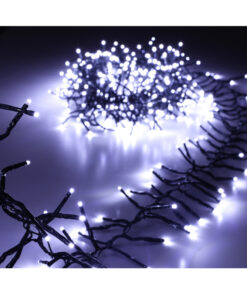 500 6M/20FT White LED Cluster Lights with 8 Function Controller - Indoor/Outdoor - Energy Efficient A++ - Christmas Lights