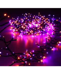 Christmas Concepts® 500 6M/20FT Orange/Purple LED Cluster Lights with 8 Function Controller - Indoor/Outdoor - Energy Efficient A++ - Christmas Lights