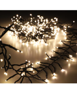 Christmas Concepts® 500 6M/20FT Warm White LED Cluster Lights with 8 Function Controller - Indoor/Outdoor - Energy Efficient A++ - Christmas Lights