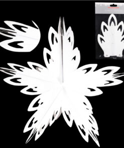 Christmas Concepts® 16” (1.3ft) Large Foil 3D Star Hanging Decoration – Christmas Trimming (White)