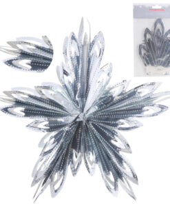 Christmas Concepts® 16” (1.3ft) Large Foil 3D Star Hanging Decoration – Christmas Trimming (Silver)