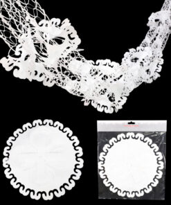 Christmas Concepts® 9ft x 1ft Large Round Foil Garland Festive Hanging Decorations – Christmas Trimming (White)