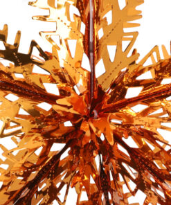 Alternative view of Christmas Concepts® 16” (1.3ft) Large Foil 3D Snowflake Hanging Decoration – Christmas Trimming (Copper)