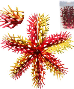 Christmas Concepts® 16” (1.3ft) Large Foil 3D Snowflake Hanging Decoration – Christmas Trimming (Red & Gold)