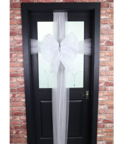 Christmas Concepts® DIY Decorative Door Bow With Diamante Decoration - Wedding/Parties/Christmas (White)