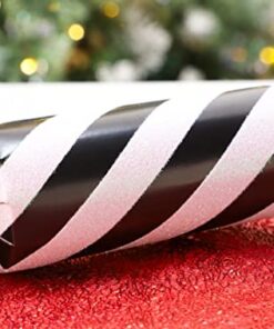 Alternative view of Christmas Concepts® 10 Deluxe Glitter Candy Cane Style Christmas Crackers – Hats, Mottos, Snaps & Novelty Gift Included – 3 Colours Available