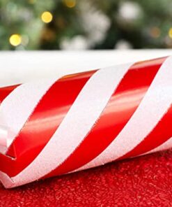 Alternative view of Christmas Concepts® 10 Deluxe Glitter Candy Cane Style Christmas Crackers – Hats, Mottos, Snaps & Novelty Gift Included – 3 Colours Available