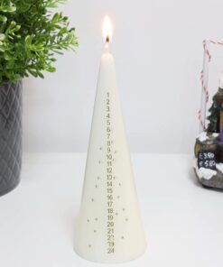 Alternative view of 15cm Traditional Christmas Advent Candle - Countdown to Christmas - 1 Supplied (Ivory)