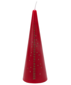 15cm Traditional Christmas Advent Candle - Countdown to Christmas - 1 Supplied (RED)