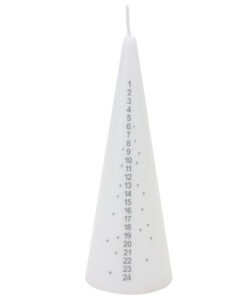 15cm Traditional Christmas Advent Candle - Countdown to Christmas - 1 Supplied (White)